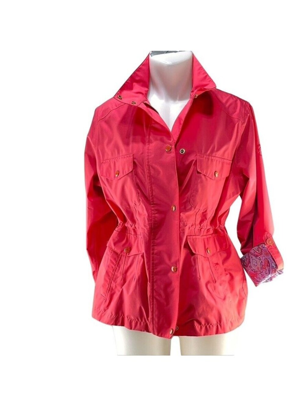 Peter Millar Womens Water-Resistant Red Jacket Size M